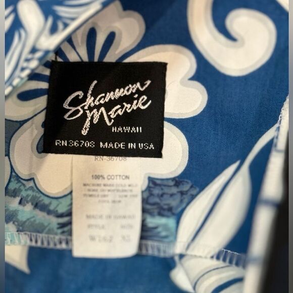 EUC Beautiful Shannon Marie Hawaiian Print cotton rate 16 Made in Hawaii Vintage - Picture 4 of 4